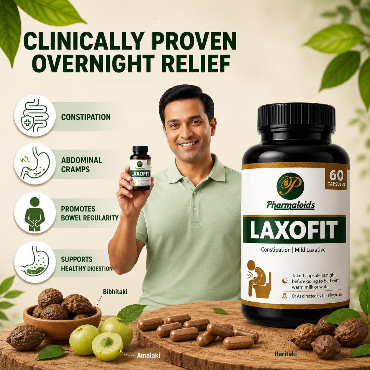 Pharmaloids Laxofit Capsules: For Constipation, Laxative and Acidity - Image 3